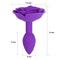 Rose Silicone Anal Plug Purple