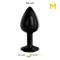 Blackgem Anal Plug Black Jewel Size M Clave 100