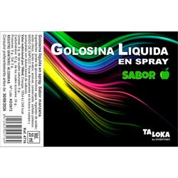 Golosina Líquida en Spray Sabor Manzana