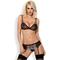 OB 3-Piece Mesh Garter Set-S/M