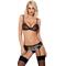 OB 3-Piece Mesh Garter Set-L/XL