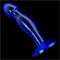 Flawless Clear Prostate Plug 6.5" Blue