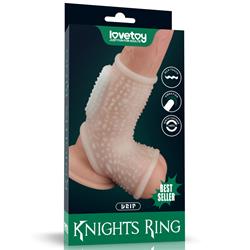 Vibrating Drip Knights Ring with Scrotum Sleeve ()