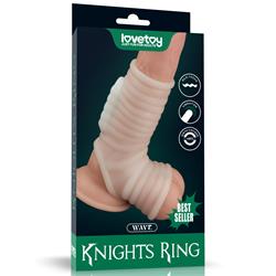 Vibrating Wave Knights Ring with Scrotum Sleeve ()