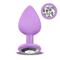 Sparkly S Lilac Silicone Anal Plug with Gem