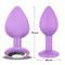 Sparkly S Lilac Silicone Anal Plug with Gem