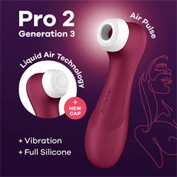 Pro 2 Gen 3 Liquid Air Technology Succión y Vibración Wine Red - Rojo Vino