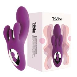 Trivibe G-Spot Vibrator with Clitoral & Labia Stim