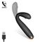 Staby Shaped Vibrator Rechargeable Black Silicone