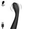 Staby Shaped Vibrator Rechargeable Black Silicone