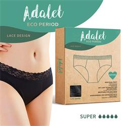 Natura Panty Lace Design S Black Super Absorption