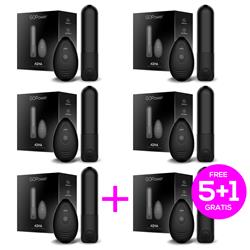 Pack 5+1 Asha Remote Bullet Vibrator USB Siliconeo