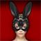 Roussy Bunny Mask Black Adjustable