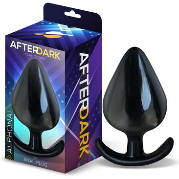 Alphona L Anal Plug Black 112 mm x 61 mm