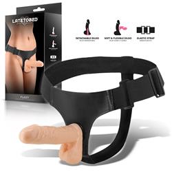 Flaxy Strap-On Harness with Detachable and Flexible Dildo