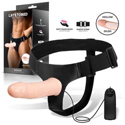 Wobox Detachable Strap-On with Hollow Dildo, Vibration and Remote Control