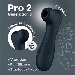Pro 2 Gen 3 Liquid Air Technology Succión y Vibración App Connect Negro