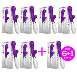 Pack 6+1 Maverdick Silicone Purple Vibrator