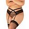 Allunes Sexy Suspender Belt - Leopard Print S/M