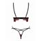 Redessia 2-piece Lace Bra Set - Red/Black S/M