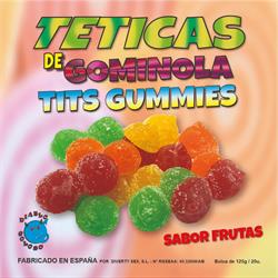 CAJA DE GOMINOLA  DE TETAS AZUCAR SABOR FRUTAS 6 N