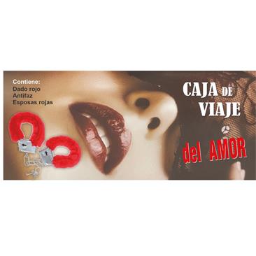 CAJA DE VIAJE DEL AMOR ESPOSAS ROJAS + DADO + ANTZ