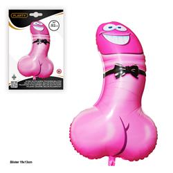 Polyamide balloon in the shape of a pink penis. 90 cm