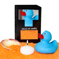 Set Sales Baño Aroma Mango Pato, Vela y Concha 150 gr