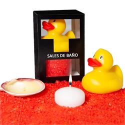 Set Sales Baño Frutos Rojos 150gr c/Pato, Vela y C