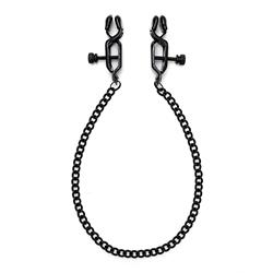 Adjustable nipple clamps with black chain