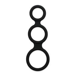 Triple Cock Ring Black