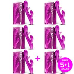 Pack 5+1 Priya Rabbit Vibrator & Flipping Tongue