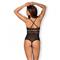 OB Bodysuit with Open Crotch - Black-S/M