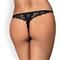 OB Letica crotchless thong black-S/M