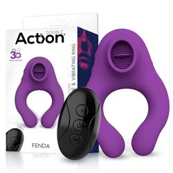 Fenda Vibrating Ring with Licking Tongue and Remote Control 3 Motors Magnetic USB