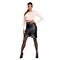 Bossy Top And Faux Leather Skirt 2-Piece Set S/M