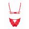 Mellania Bra Set With Sexy Thong - Red S/M