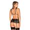 Figurea - 3-Piece Lace Garter Set - Black L/XL