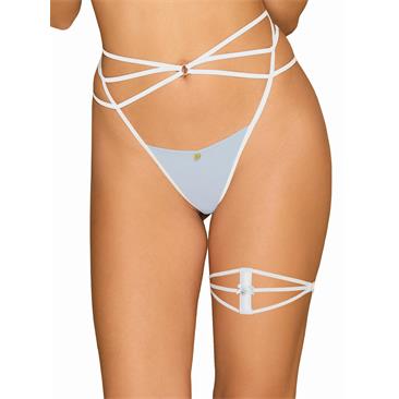 Deilana garter belt - Blue/White S/M