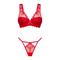 Lonesia Lace Bra Set With Sexy Skirt - Red S/M