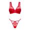 Lonesia Lace Bra Set With Sexy Skirt - Red S/M