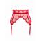 Lonesia Lace Suspender Belt - Red S/M