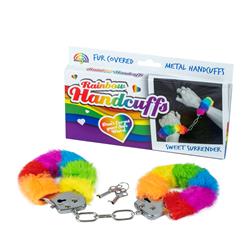 Rainbow Furry Handcuffs Clave 12