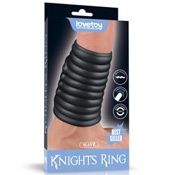 Vibrating Wave Knights Ring (Black)