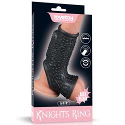 Vibrating Drip Knights Ring with Scrotum Sleeve (B