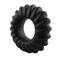 25 mm Sawtooth Cock Ring Liquid Silicone Black