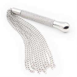 Rhinestone Handle chain tassel flogger