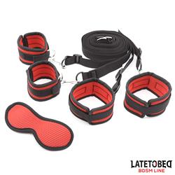 Nylon binding Bed Bondage Restraints kit (with mas