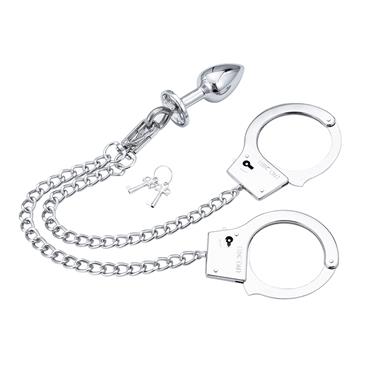 Hand Cuffs with Anal Plug