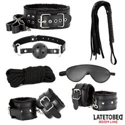 Classic Beginners 7pcs Kit (fur cuffs,ball gag,wh